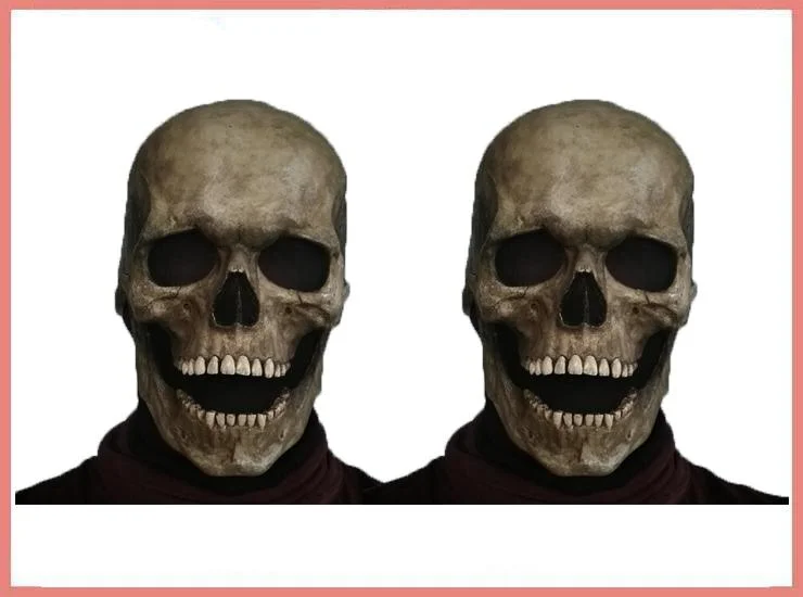 Full Head Skull Mask/Helmet with Movable Jaw