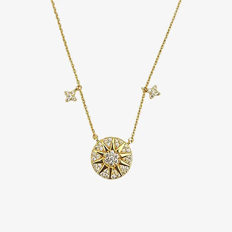 Graduation Gift - Create Your Future Four-Leaf Clover & Star Pendant Necklace