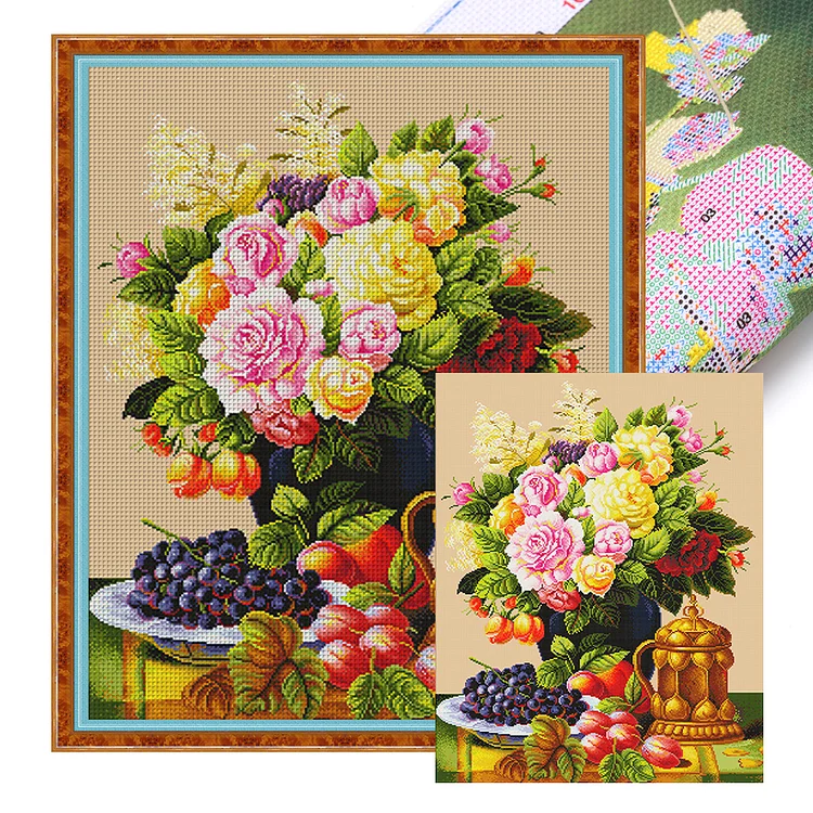 Spring-Gathering Of Heroes (70*85cm) 11CT Stamped Cross Stitch gbfke