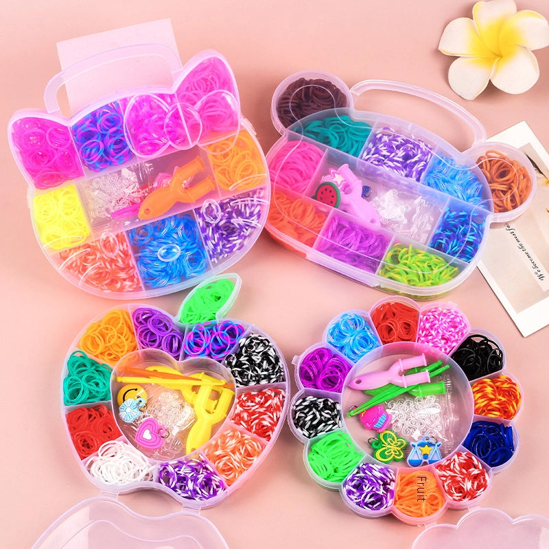 DIY Educational Children's Toy Rainbow Loom Loom Bands Rubber Band Set Woven Bracelet