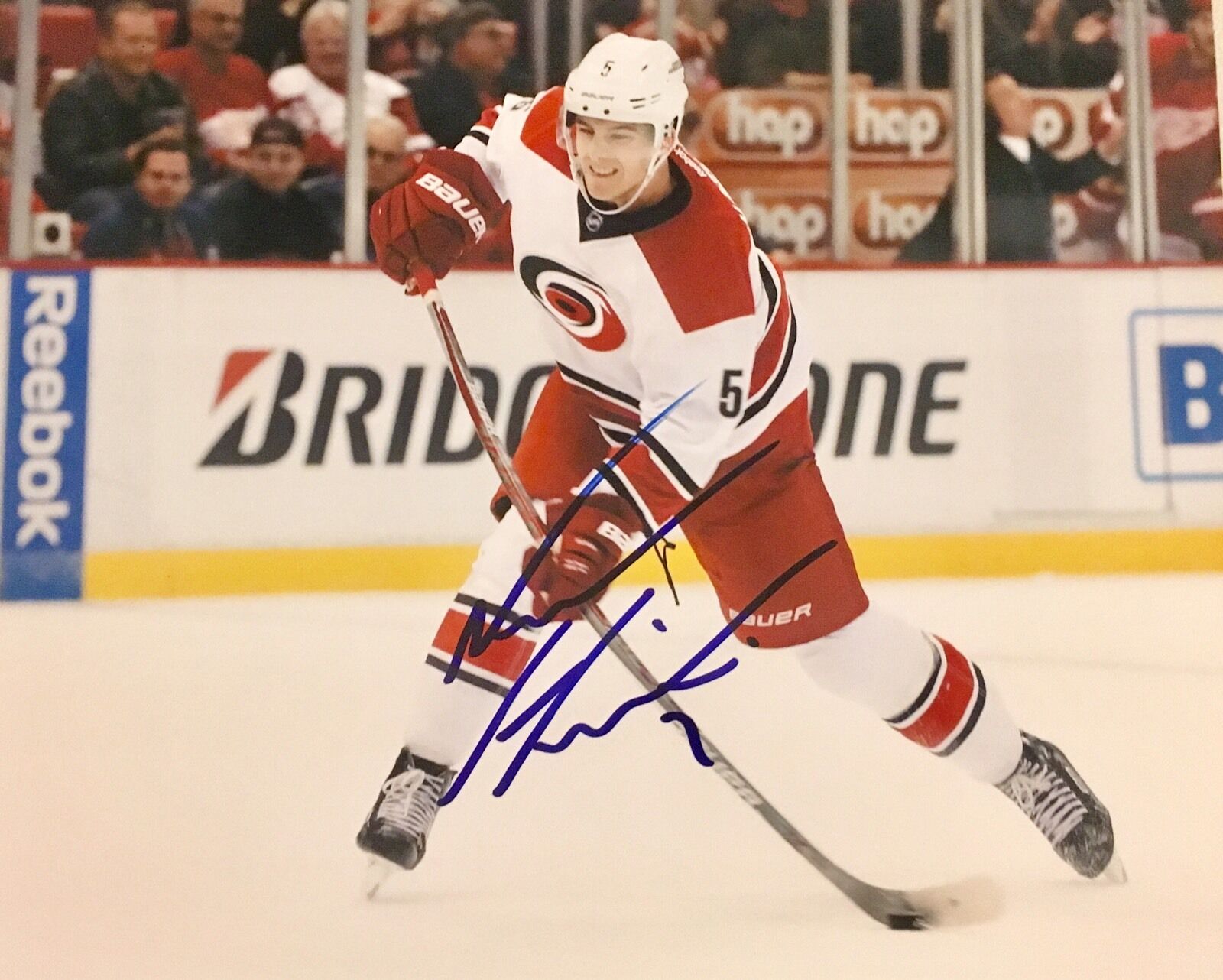 Noah Hanifin Signed Autographed Carolina Hurricane 8x10 Photo Poster painting Roy Rare