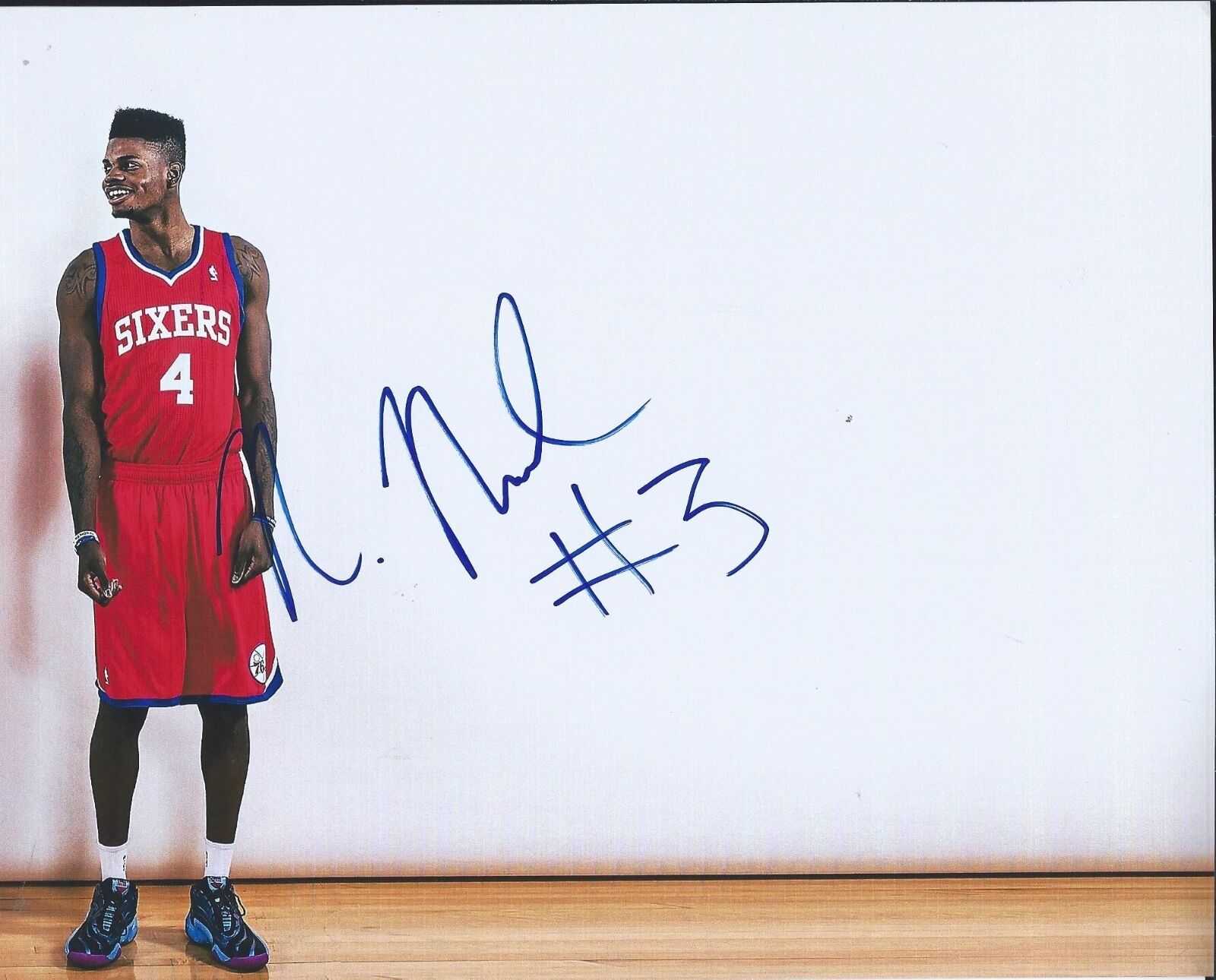 NERLENS NOEL SIGNED AUTOGRAPHED 8X10 Photo Poster painting PHILADELPHIA 76ERS WILDCATS