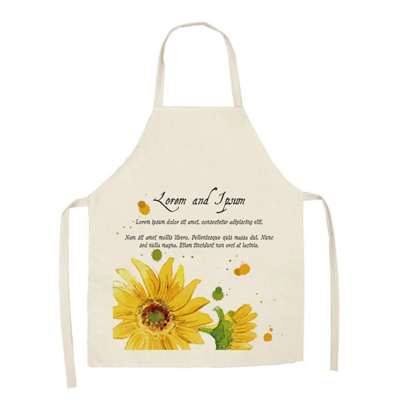 Linen Kitchen Apron - Sunflower letclo 