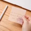 6PCS Transparent Matte PET Post-it Notes 50 Pages School Student Kids Cute Stationery Gift