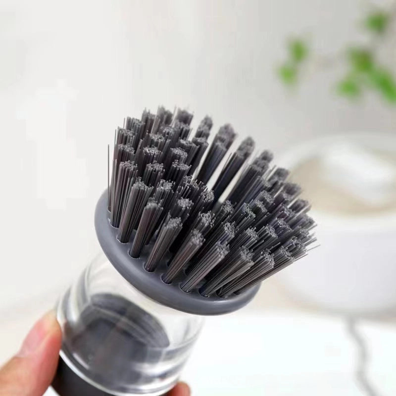Direct Automatic Liquid Brush Head Pot Bowl Cleaning Brush Press Liquid Sponge Cleaning Brush Household Wash Pot Brush