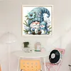 Blue Dryad And Snowman-11CT Counted Cross Stitch 40*40cm/15.75*15.75in