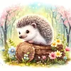 Hedgehog-11CT Stamped Cross Stitch 40*40cm/15.75*15.75in