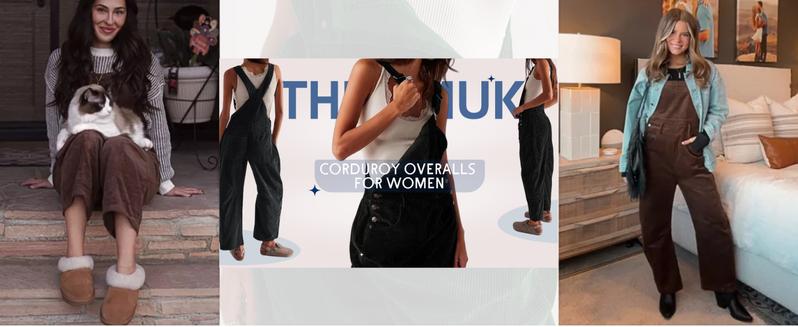 Yeokou TikTokShopBlackFriday Corduroy Overalls for Women Barrel Wide Leg Bib Corduroy Pants Women Adjustable Romper Jumpsuit with Pockets Yeokou TikTokShopBlackFriday Corduroy Overalls for Women Barrel Wide Leg Bib Corduroy Pants Women Adjustable Romper Jumpsuit with Pockets