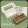 30 Pack Kraft Bakery Box with Clear Window Cookie Box Pastry Box for Gift Giving