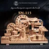 Advanced Building Blocks Wooden Track Maze, DIY 3D Children Boy Girl Race Game Big Bricks Toys Gifts Lovers