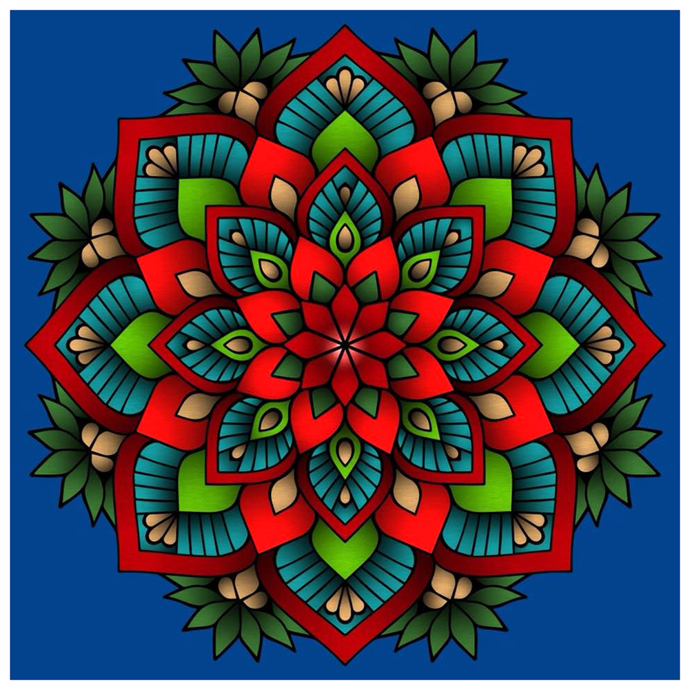 Mandala 11CT pre-stamped canvas(40*40cm) cross stitch