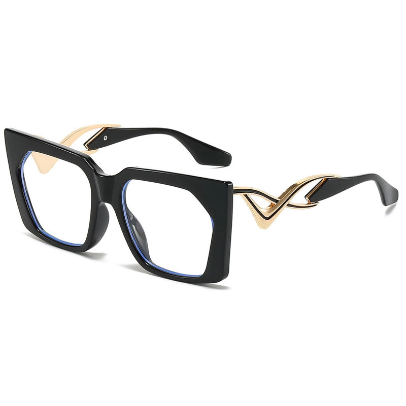 Casual Minimalist Color Block Pc Square Full Frame Glasses
