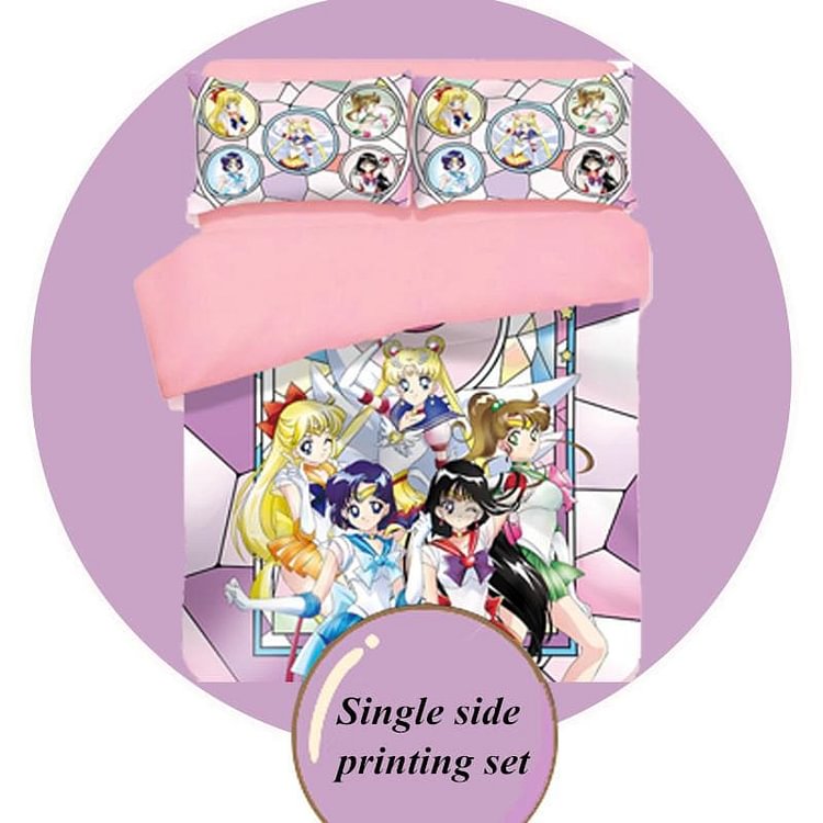 Kawaii Sailor Moon Bedding Sheet Set SP13298