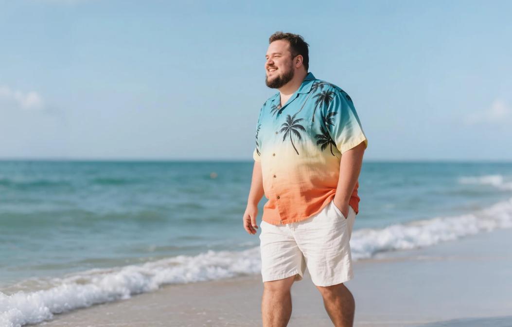 stylish big and tall Hawaiian shirts for men