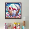Disney-Princess Ariel-18CT Stamped Cross Stitch 30*30cm/11.81*11.81in tapestrymarket
