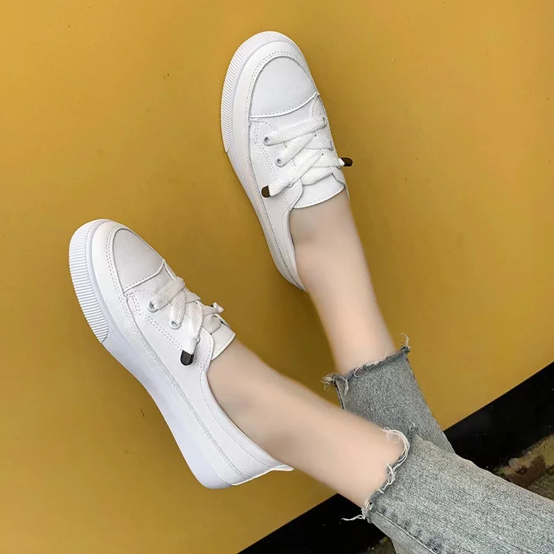 Breakj Breakj Shoes Women 2025 Spring New Board Shoes Leather Small White Shoes Women Korean Version Of Women's Shoes