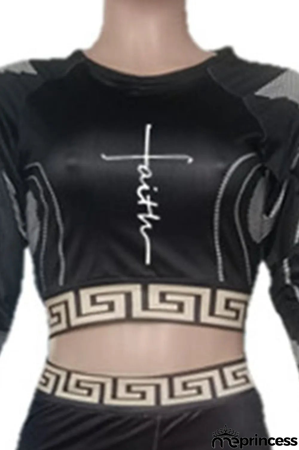 Burgundy Casual Print Split Joint O Neck Long Sleeve Two Pieces