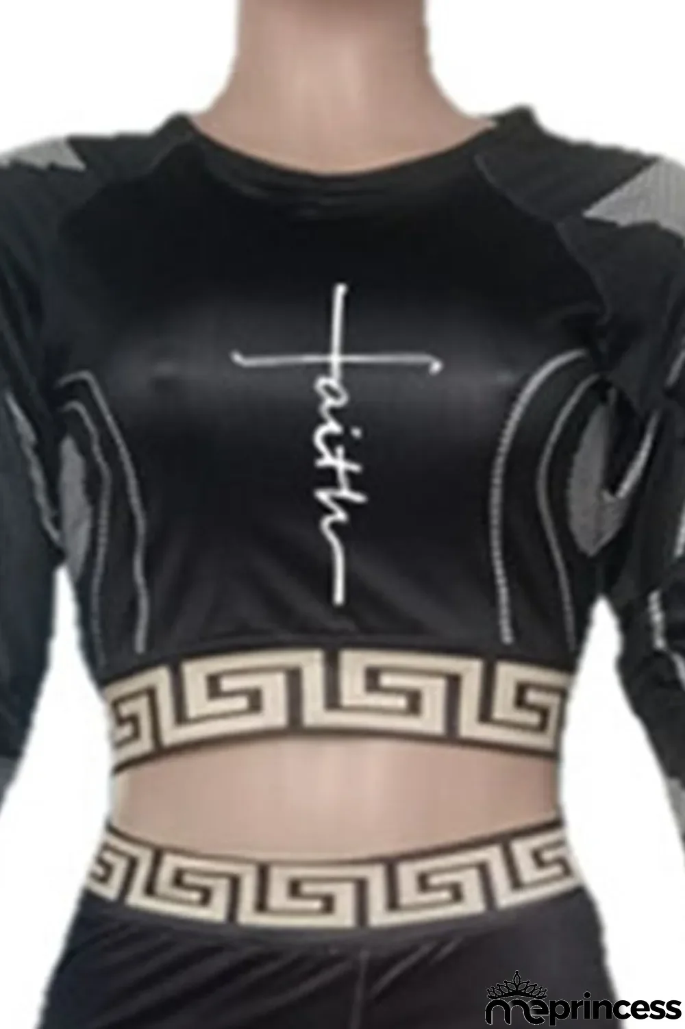 Burgundy Casual Print Split Joint O Neck Long Sleeve Two Pieces