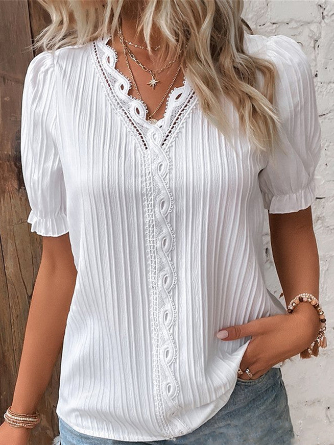 Women Long Sleeve V-neck Graphic Floral Printed Top