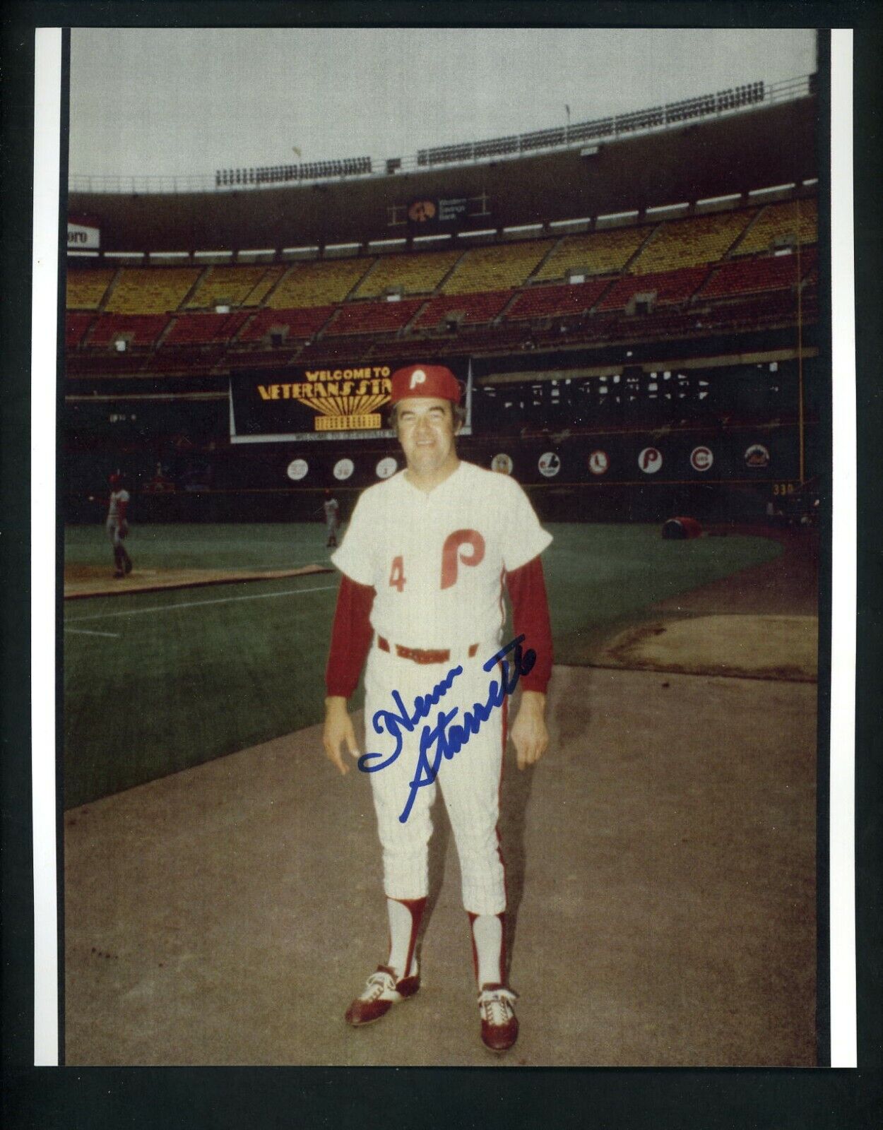 Herm Starrette Signed 8 x 10 Photo Poster painting Philadelphia Phillies  SHIPPING