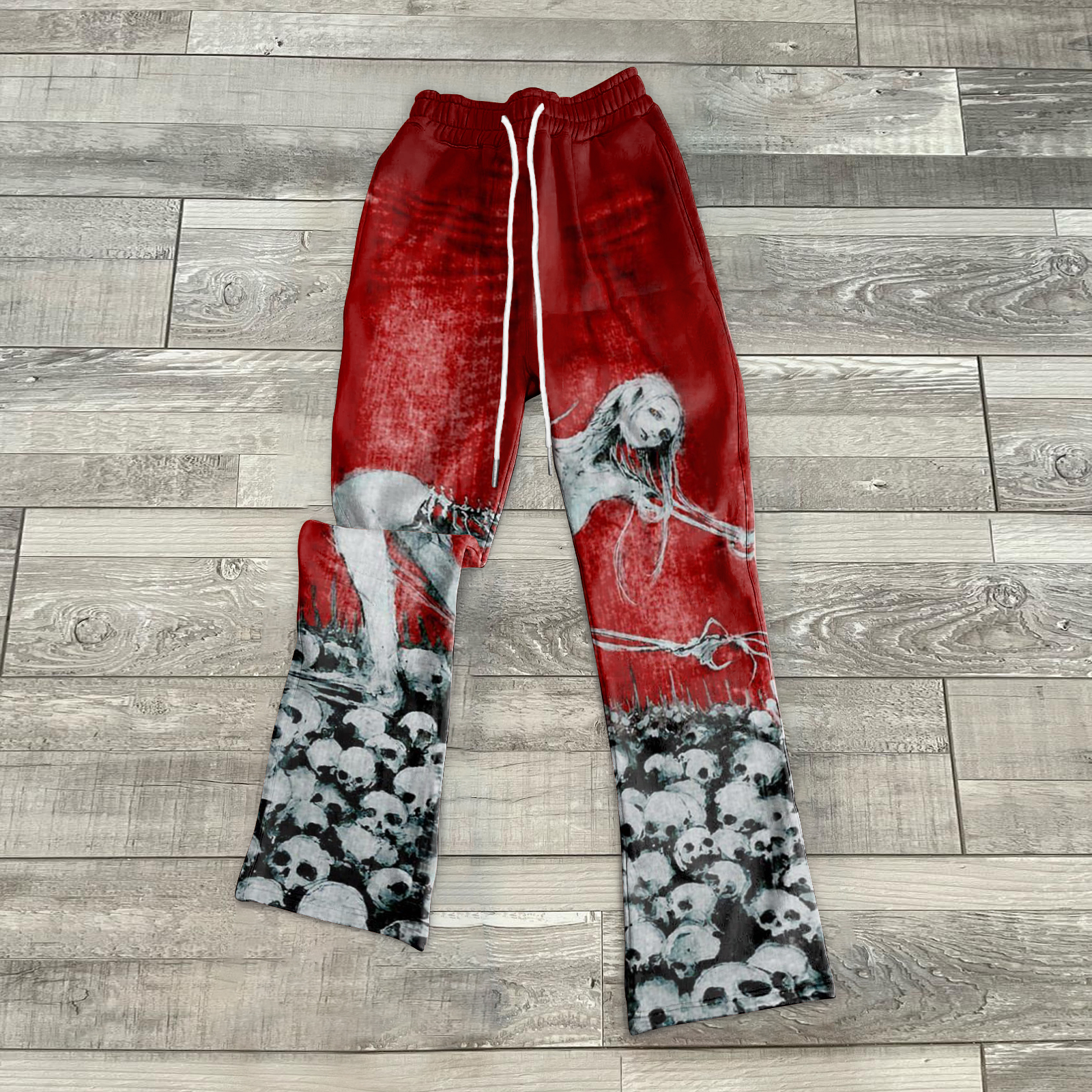Personalized Street Style Retro Printed Flared Pants