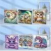 6PCS Diamond Painting Animal Greeting Cards Postcards with Envelopes