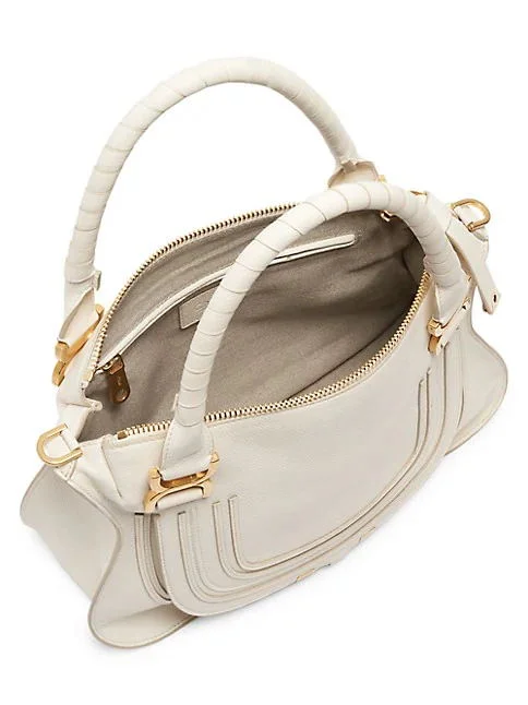 Chlo&eacute; Medium Marcie Leather Satchel bag