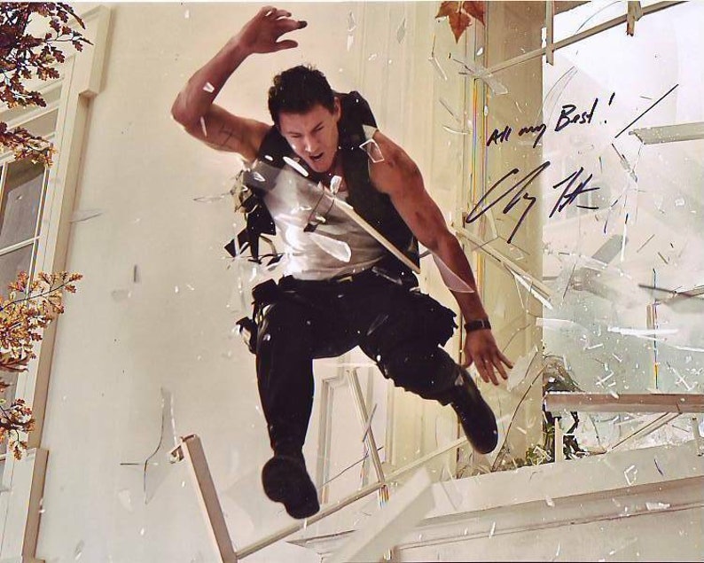 Channing tatum signed autographed white house down cale 8x10 Photo Poster painting