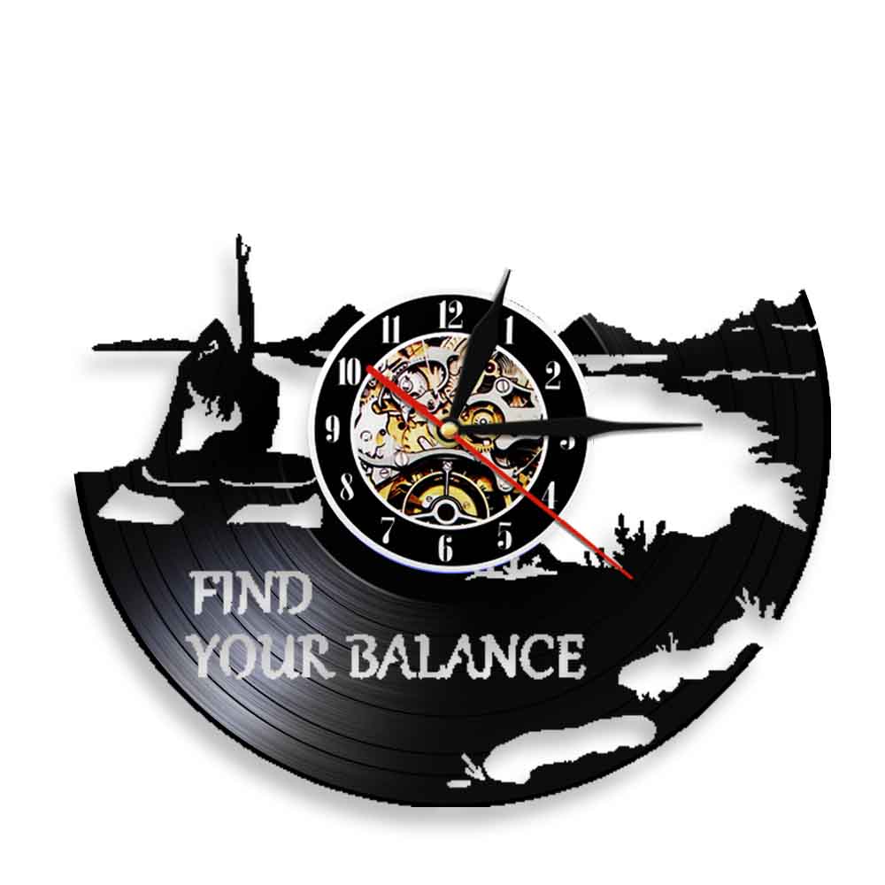 

Mandala Yoga Self-knowledge Practice Vin - Vinyl Record Wall Clock - Without LED, 501 Original