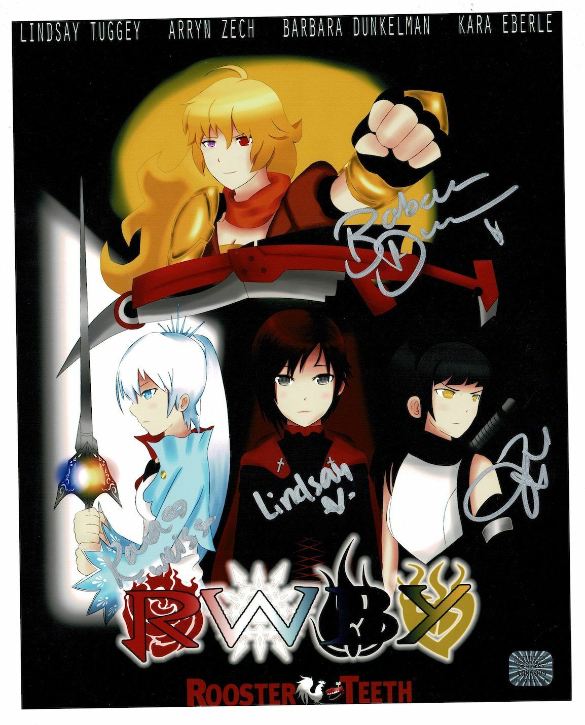 RWBY signed autographed 8x10 Photo Poster painting! AMCo! 9406