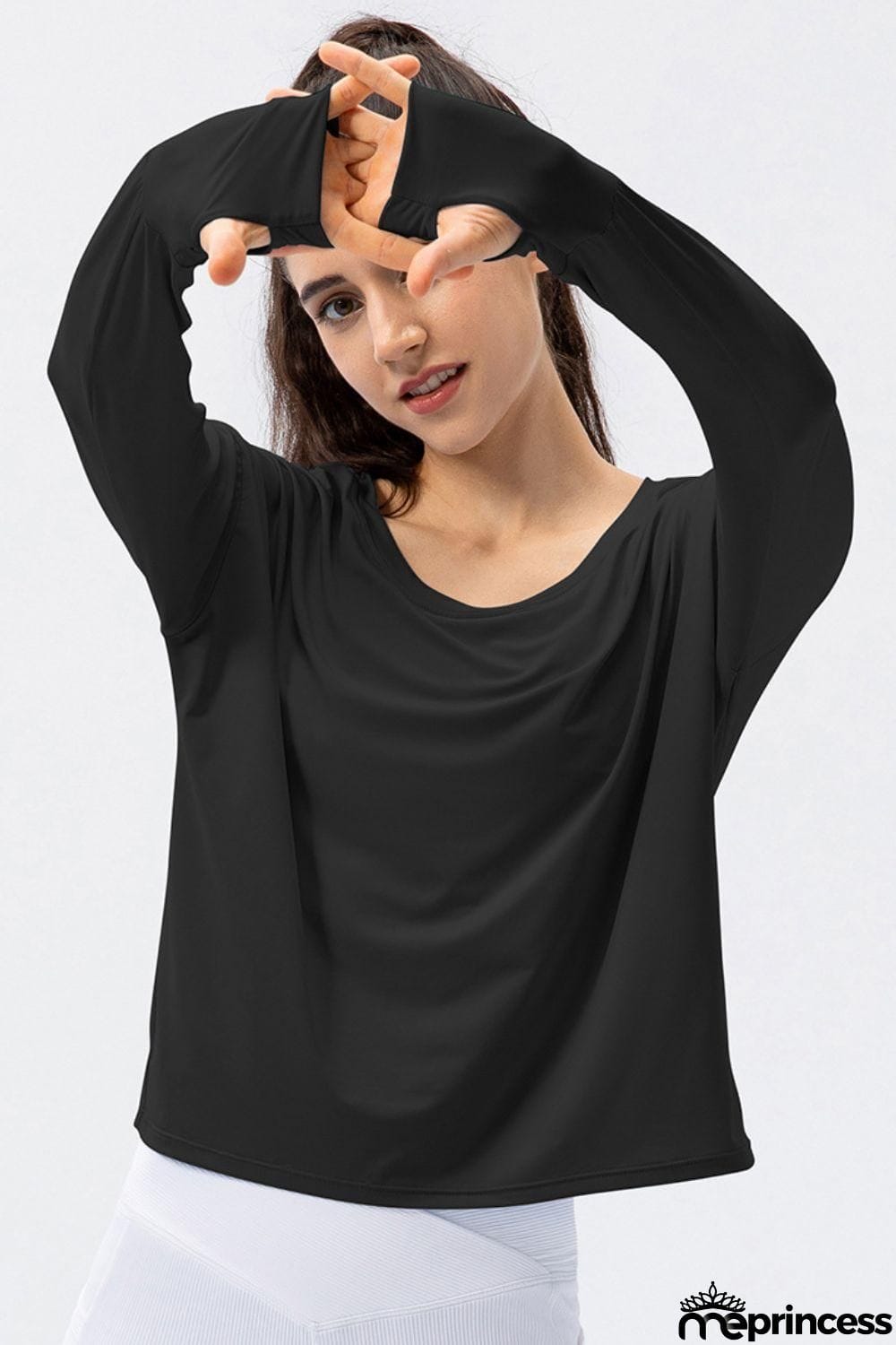 Breathable Round Neck Dropped Shoulder Top