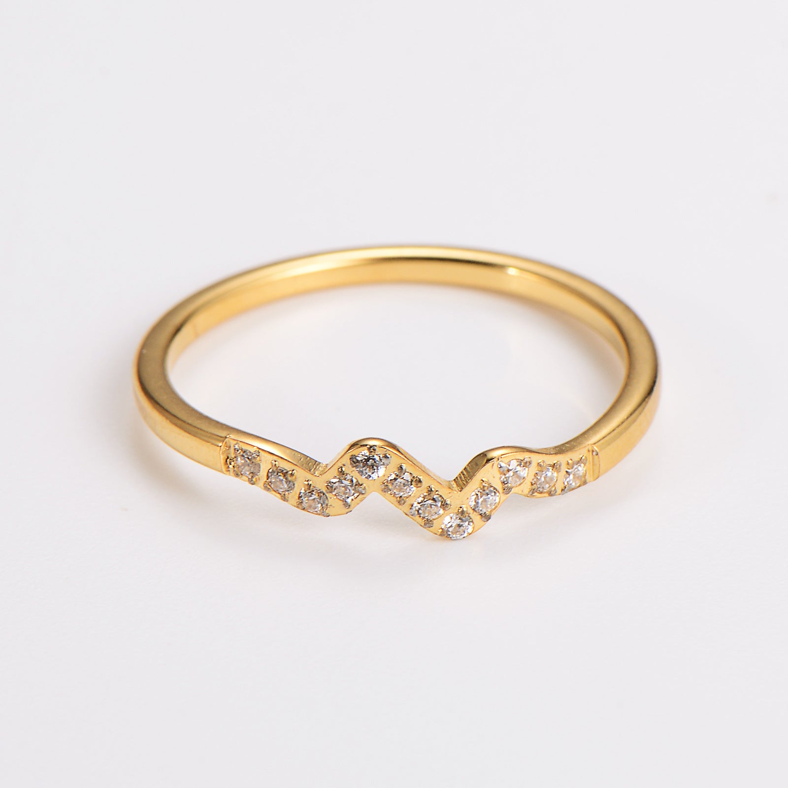 Casual Women Stripe Stainless Steel Electroplating Rings