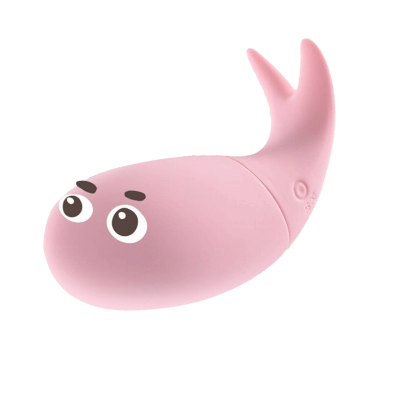 Baby Fish Invisible Mini Whale Vibrator Clitoris G-spot Stimulation USB Charging Vibrating Egg - Rose Toy