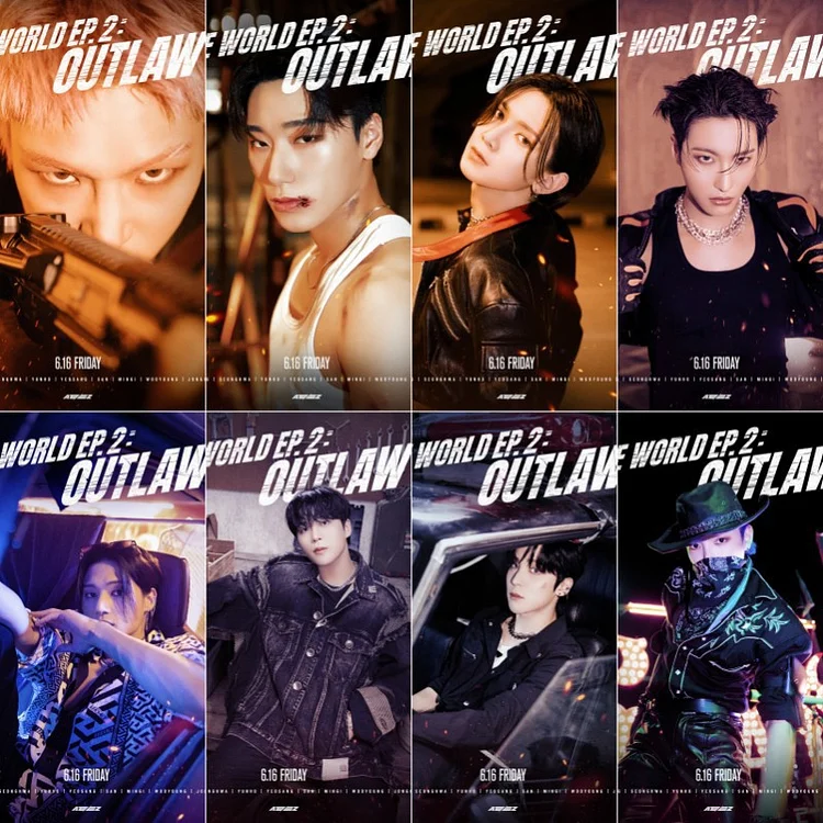 officialateezshop ATEEZ THE WORLD EP.2 : OUTLAW Character Poster