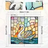 Kit d&rsquo;art diamant&eacute; partiel en forme de scigne en vitrail en vitrail sp&eacute;cial 5d DIY 30x30cm