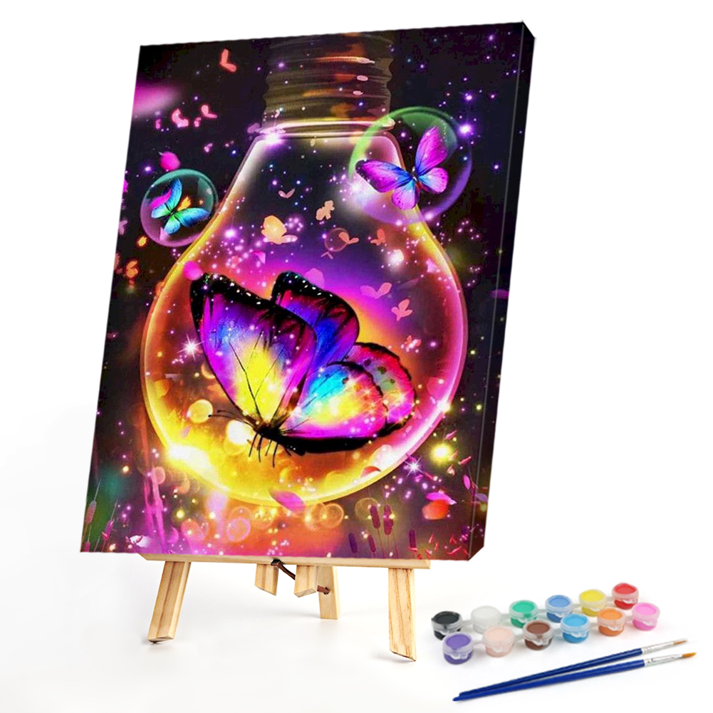 

40*50CM - Paint By Numbers - Bulb Butterflies, 501 Original