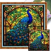 Stained Glass Peacock - 14CT Stamped Cross Stitch - 40*40cm - Animal