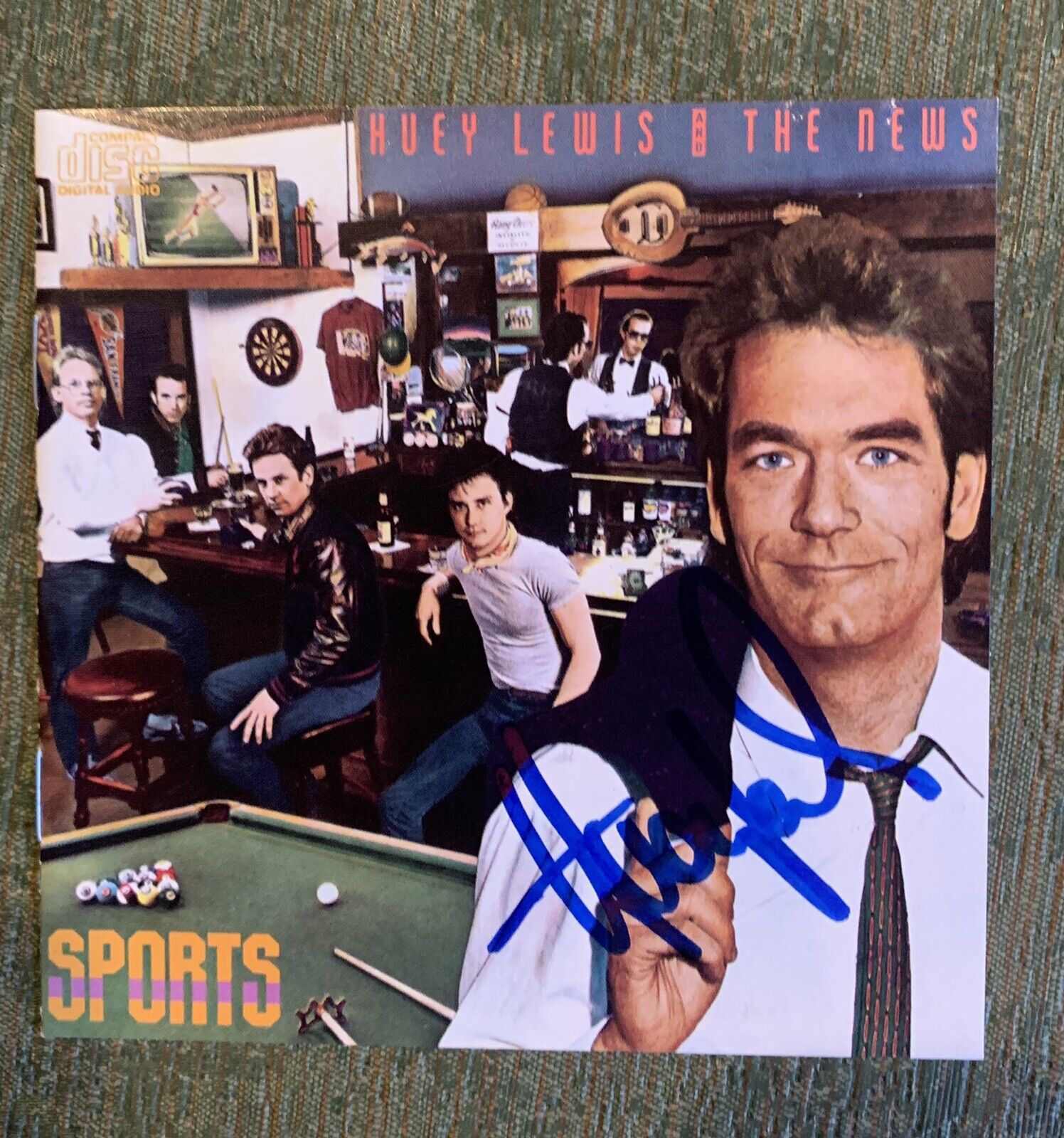 Huey Lewis Signed Cd Sports Autograph