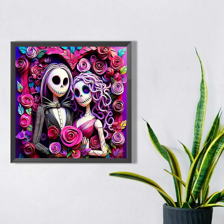 The Nightmare Before Christmas Halloween Plants 40*40CM(Canvas) Full Round  Drill Diamond Painting
