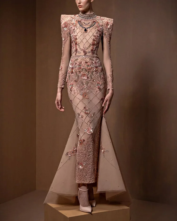 Women's Mesh Embroidery Dress