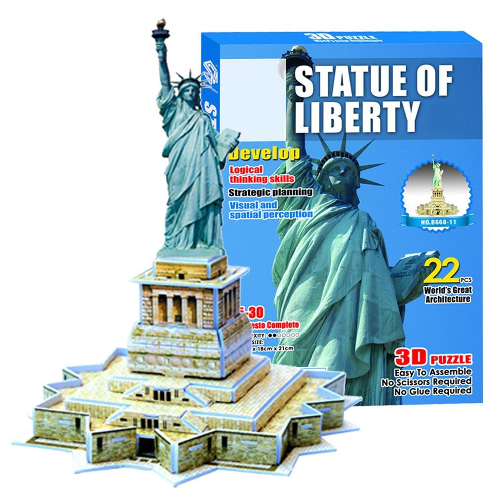 Mini 3D Statue of Liberty Model Jigsaw Children Puzzle Kids Educational Toy