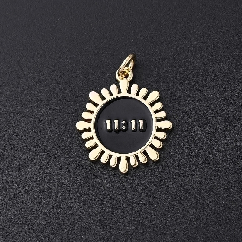 1 Pc/Package 16×13.5mm 20×17.5mm Hole 3~3.9mm Copper 18K Gold Plated Sun Solid Color Polished Pendant