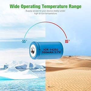 14250 Battery Charger with 4X 300mah 14250 Battery