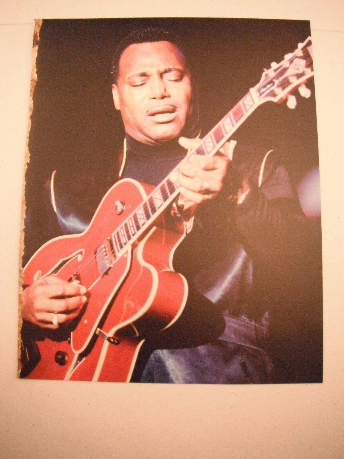 George Benson Guitarist 12x9 Coffee Table Book Photo Poster painting Page