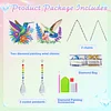 2pcs Flower Bird Diamond Painting Double-sided Crystal Window Suncatcher Craft Set Birthday Gifts Home Garden Decor Hanging Kit