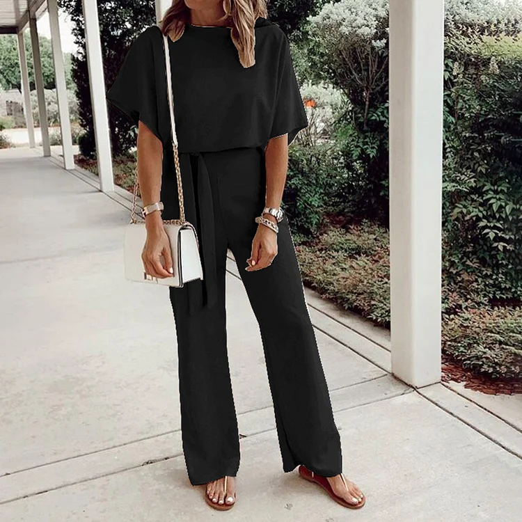 Loose Casual Lace-up Jumpsuit
