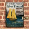 Personalized Sailing River Forecast Customized Classic Metal Signs
