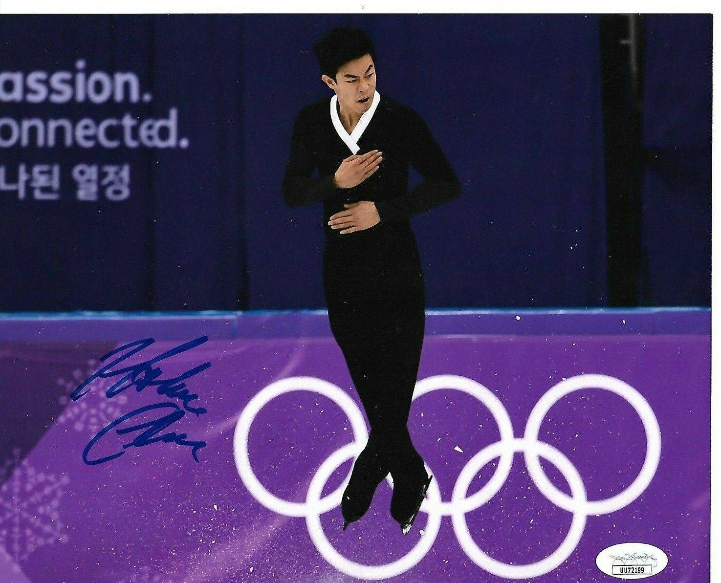 USA Olympic Skater NATHAN CHEN SIGNED 8x10 Photo Poster painting JSA UU72199