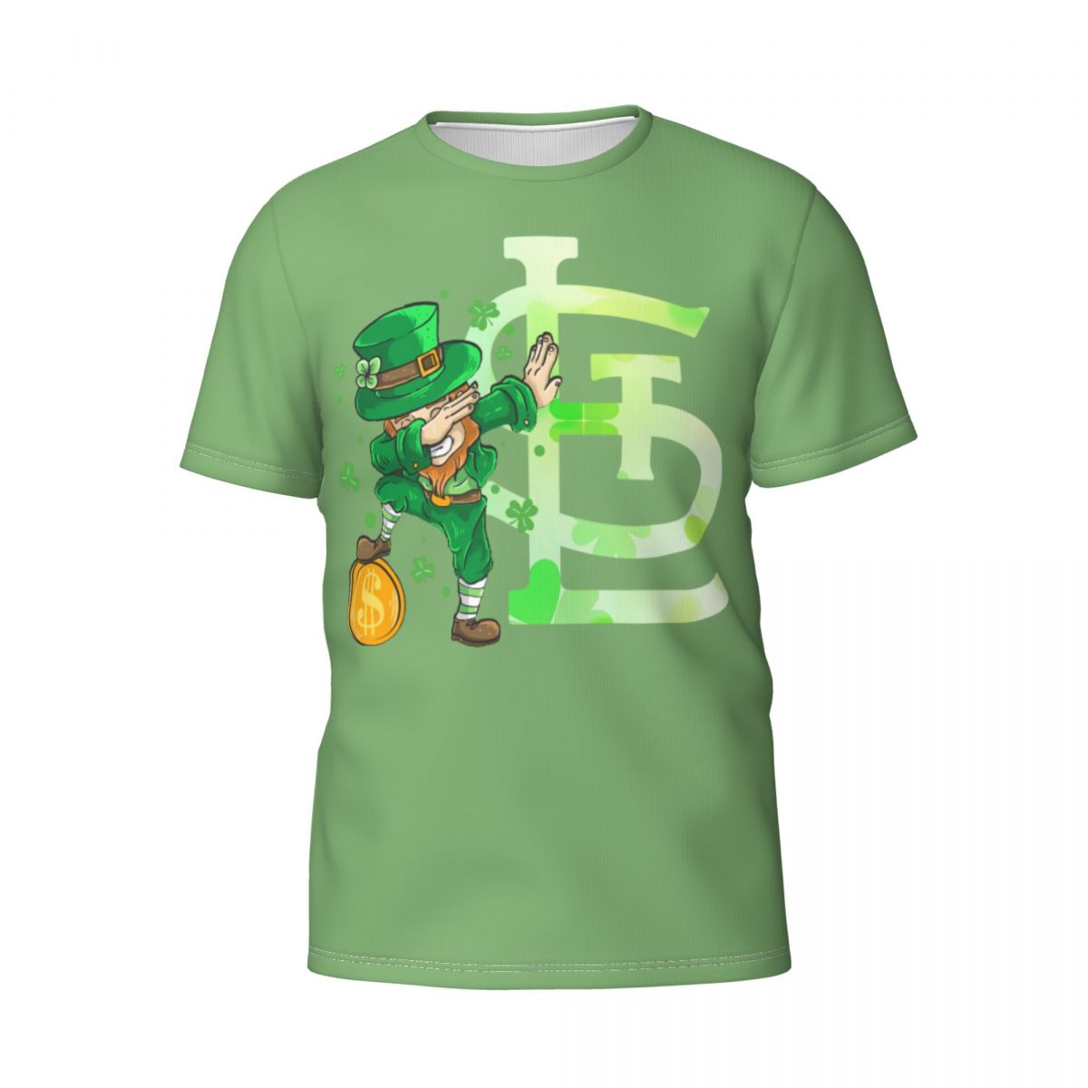 St. Louis Cardinals St Patrick's Day Dabbing Leprechaun Men's Short Sleeve Shirt