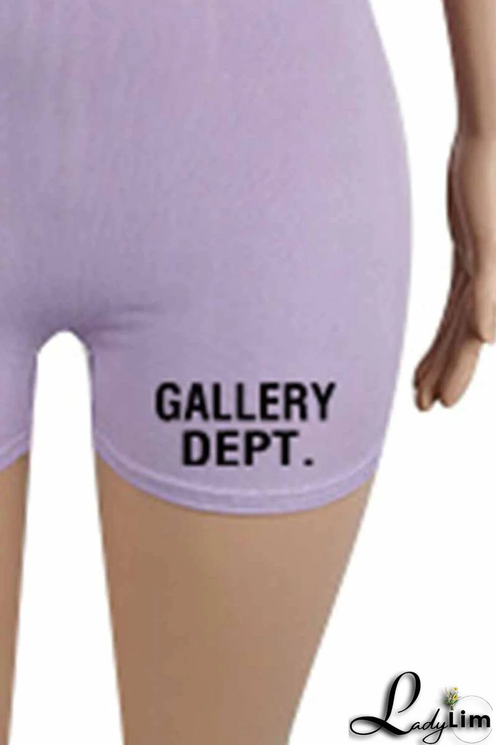 Purple Street Print Letter V Neck Jumpsuits